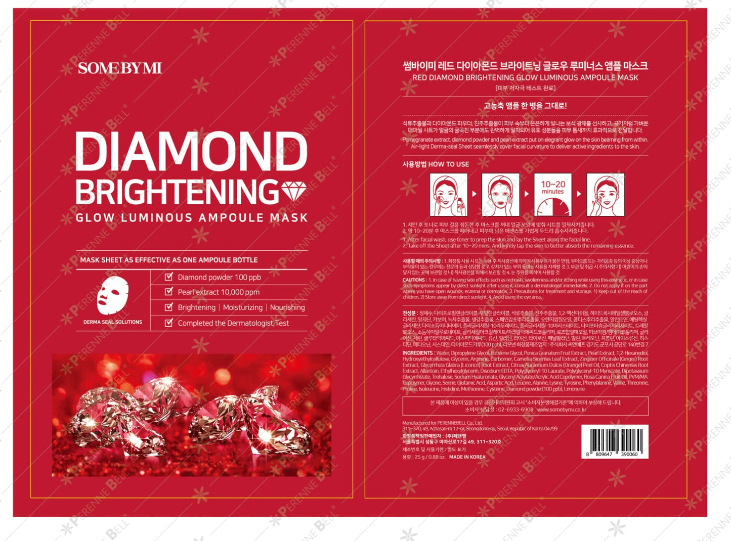 SOME BY MI RED DIAMOND BRIGHTENING GLOW LUMINOUS AMPOULE MASK