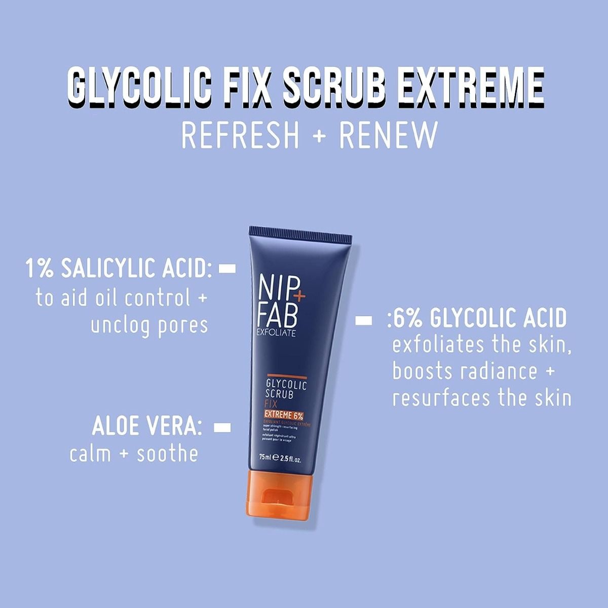 NIP+FAB EXFOLIATE GLYCOLIC SCRUB FIX 75 ml
