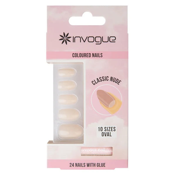 Invogue Coloured Classic Nude-Nails