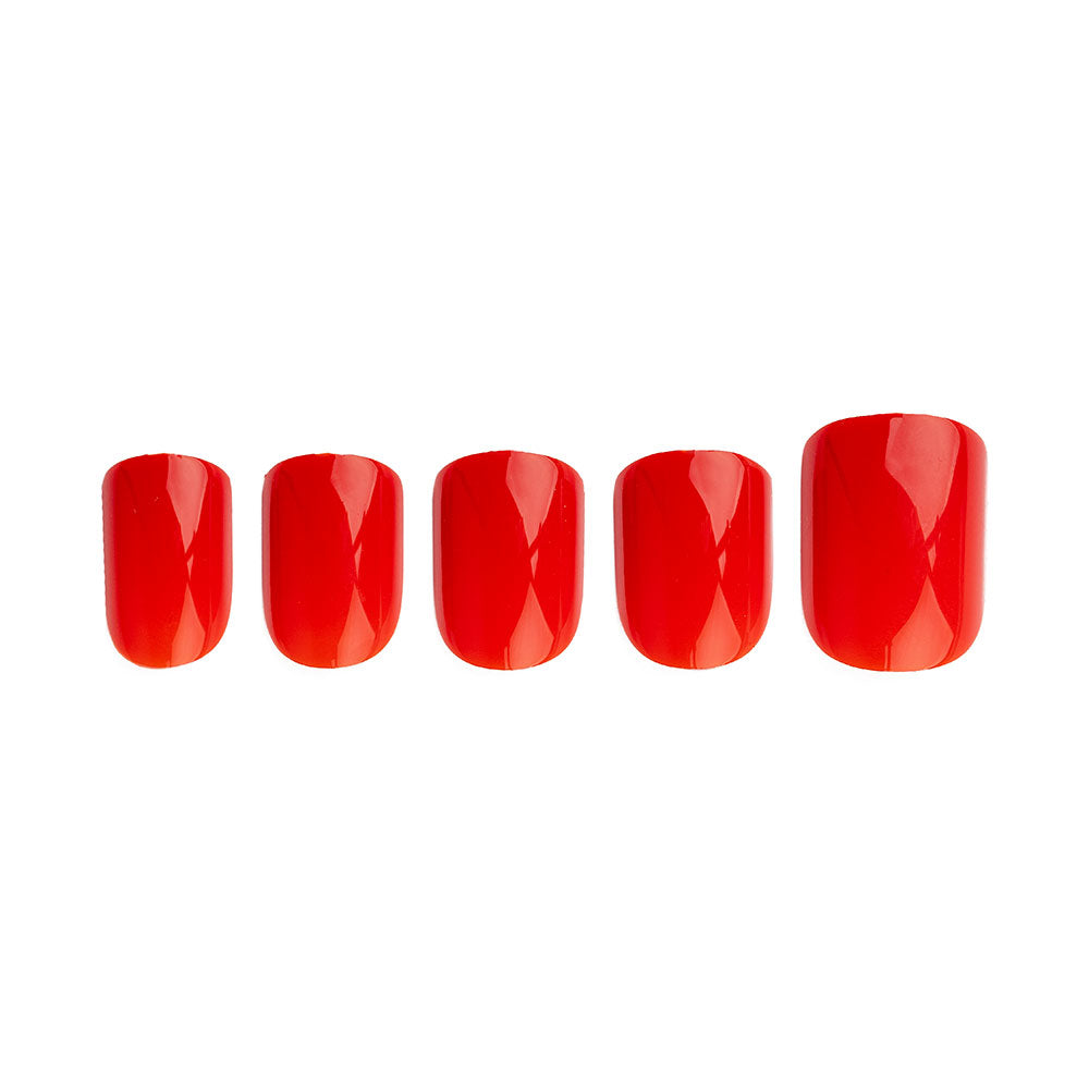 Invogue Bright Red Square Nails
