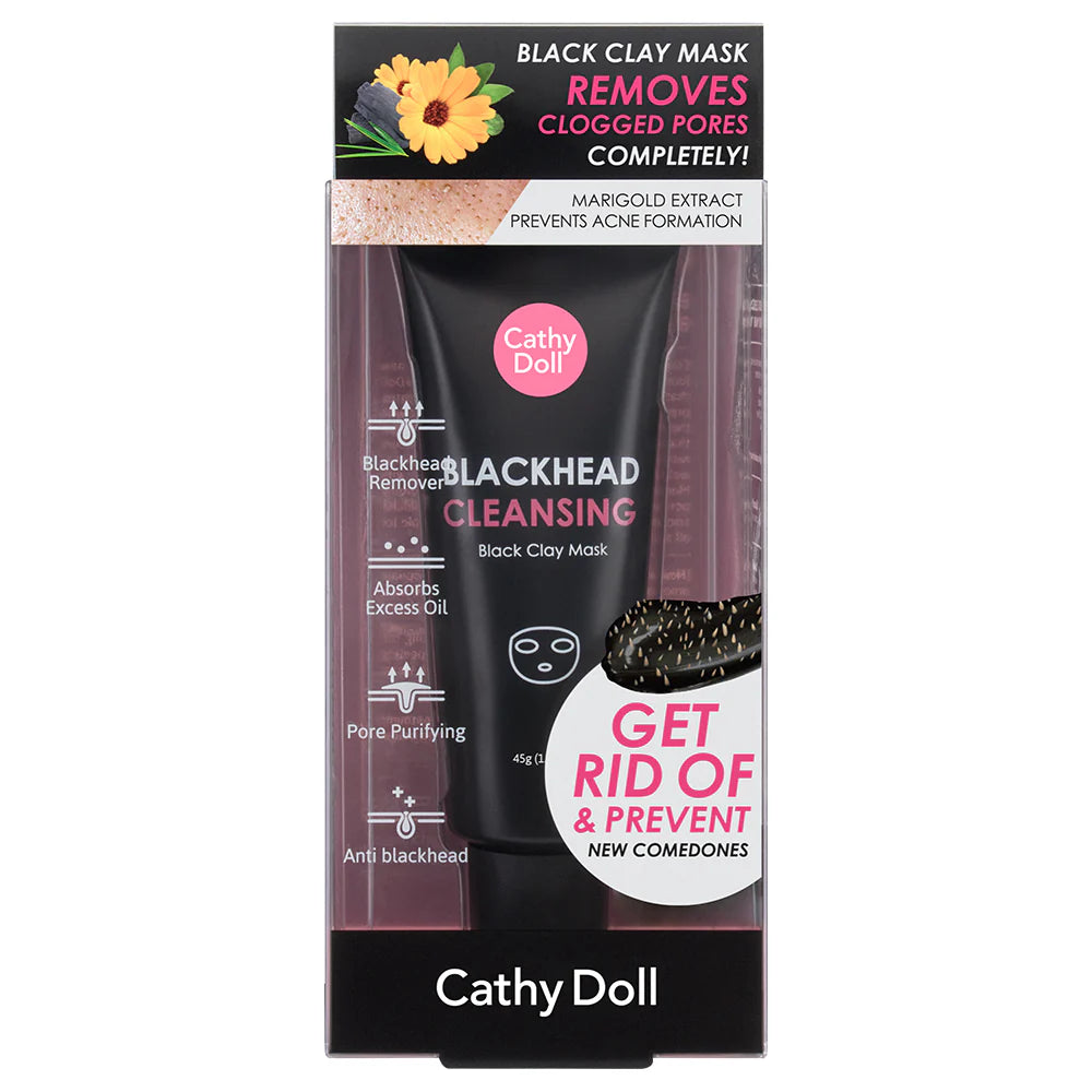 CATHY DOLL BLACKHEAD CLEANSING BLACK CLAY MASK 45G