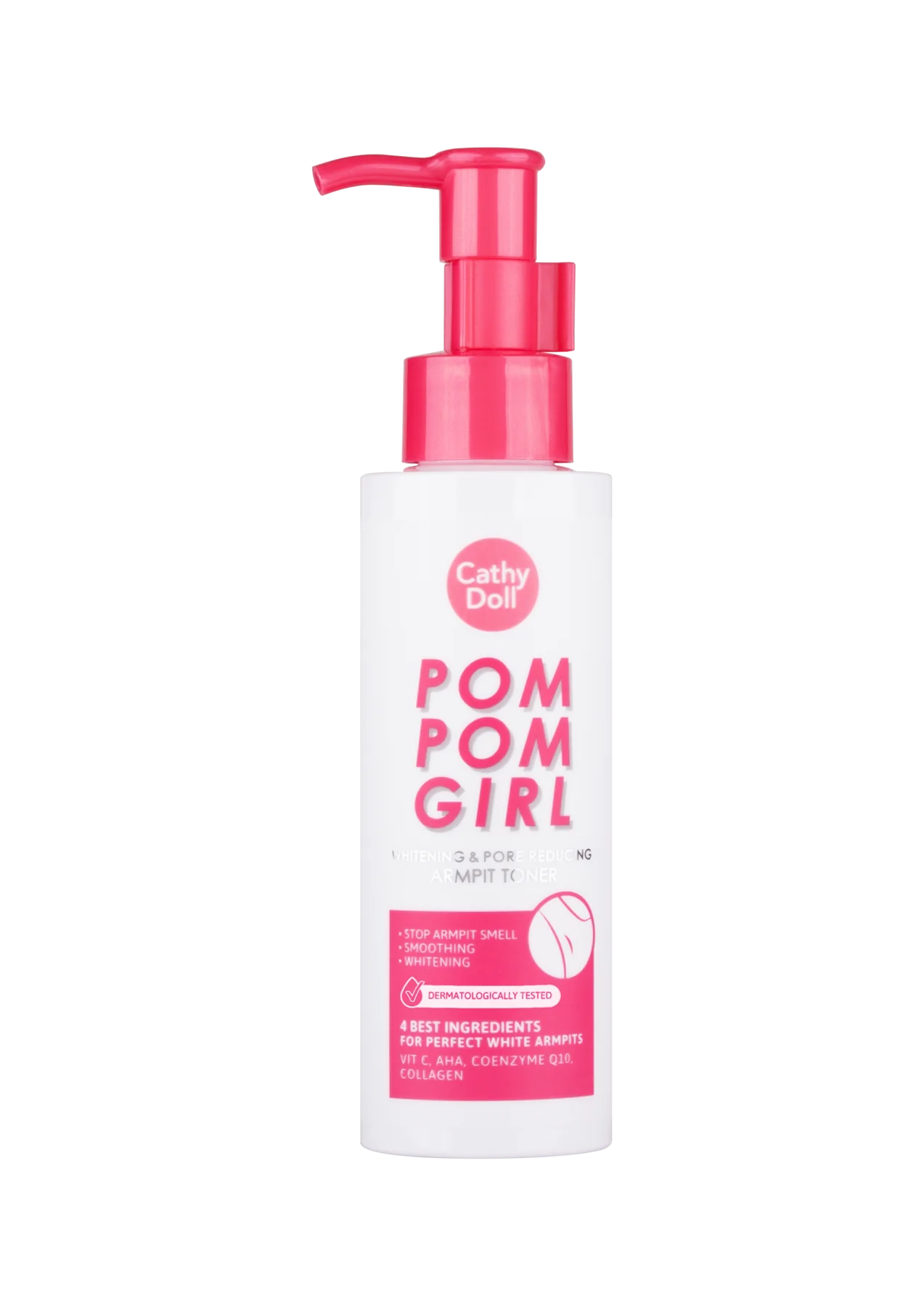 CATHY DOLL POM POM GIRL WHITENING &amp; PORE REDUCING ARMPIT TONER 120ML