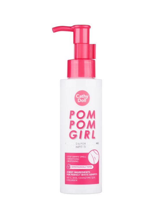 CATHY DOLL POM POM GIRL WHITENING &amp; PORE REDUCING ARMPIT TONER 120ML