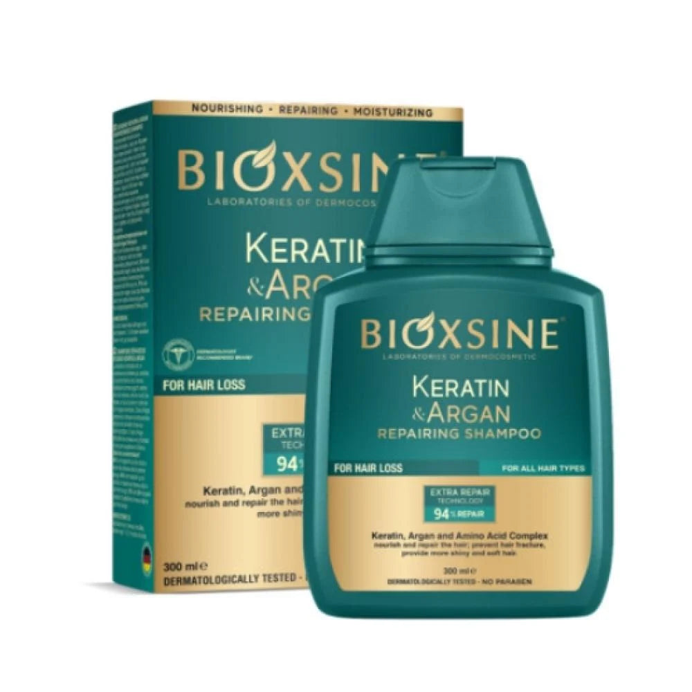 BIOXCIN Keratin & Argan Repairing Shampoo 300ML