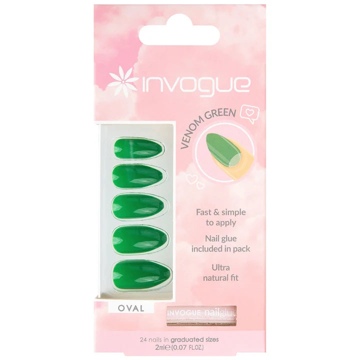 Invogue Venom Green Oval-Nails