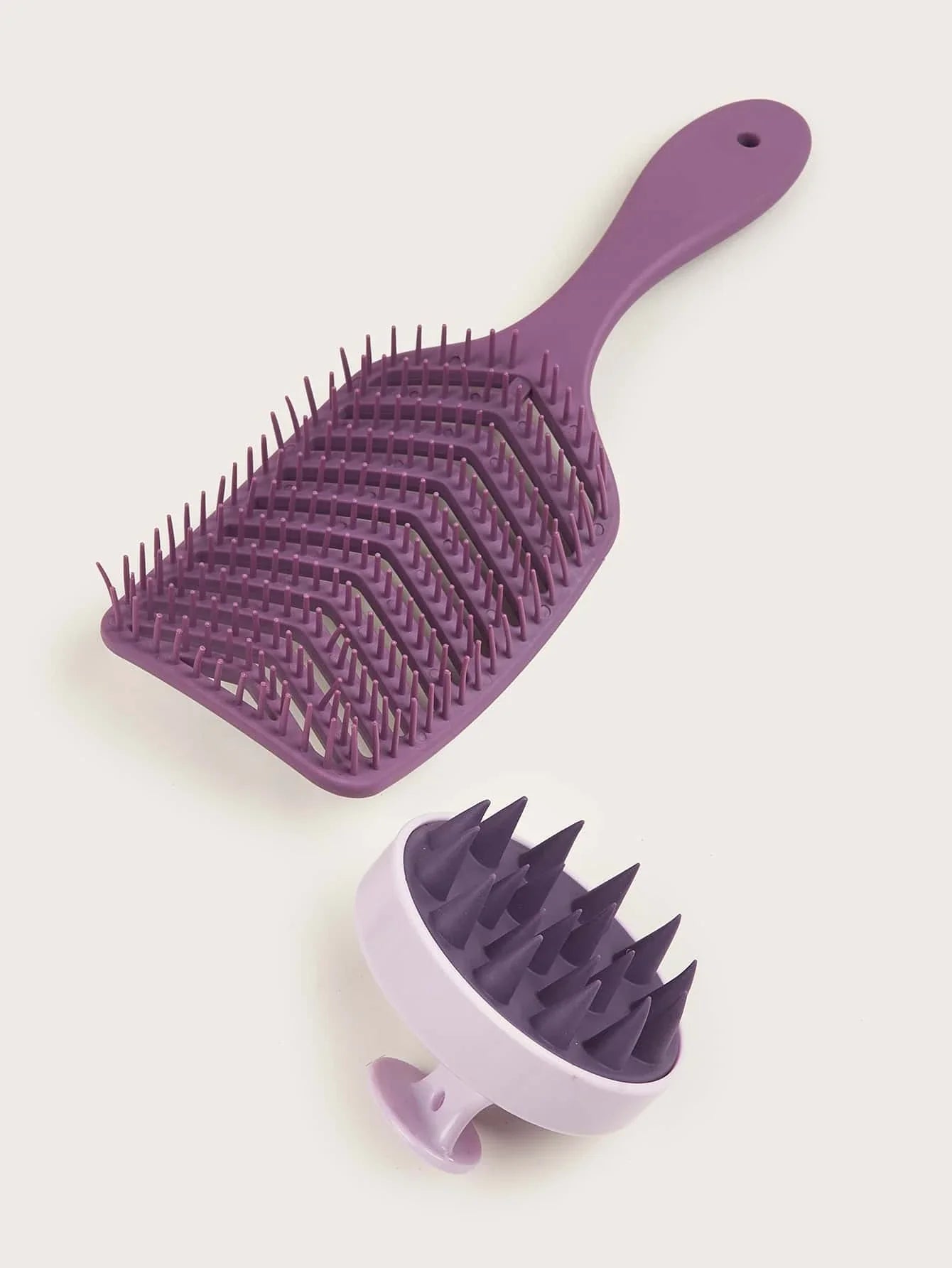 Hollow hair comb and shampoo massage brush