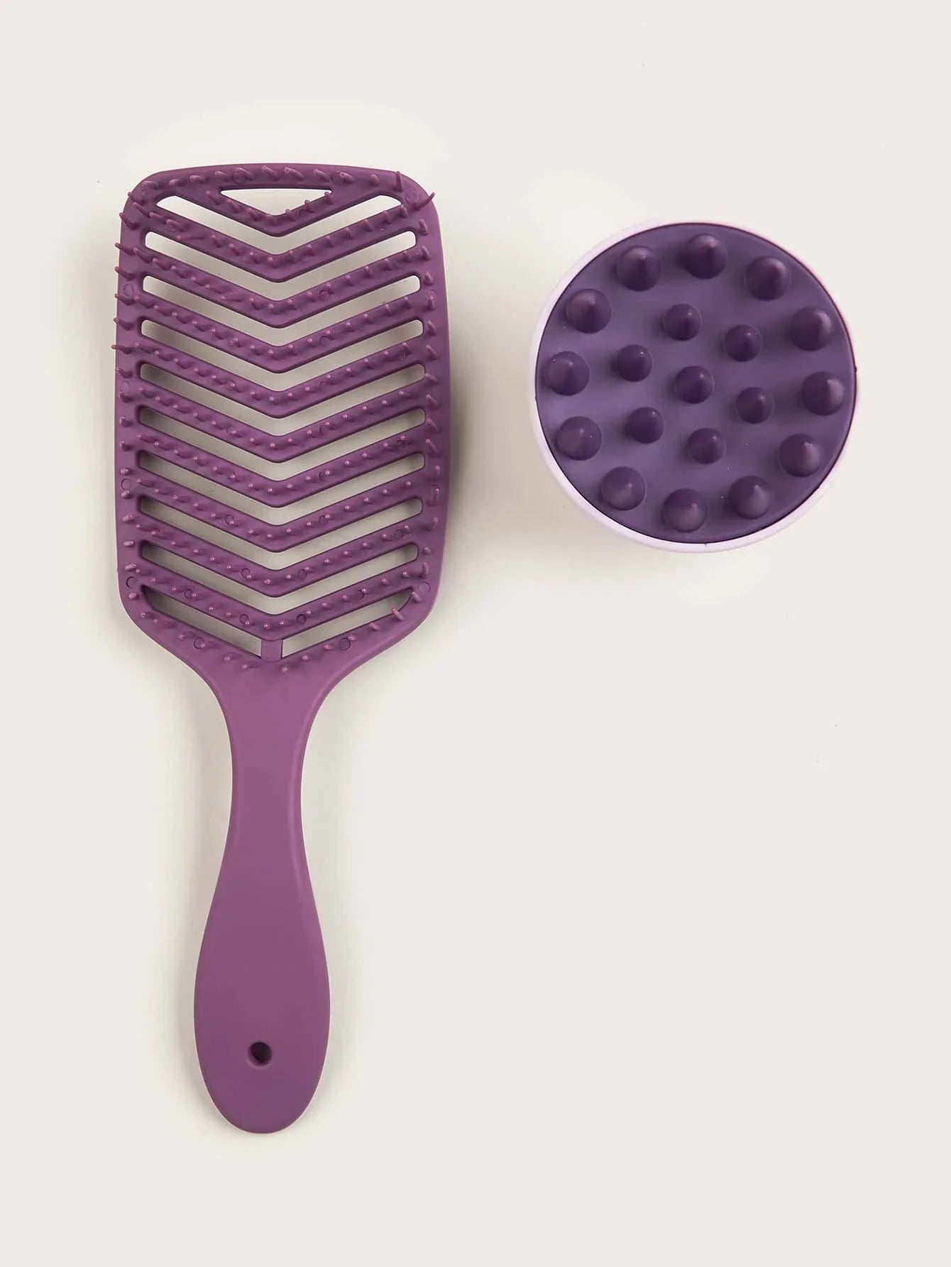 Hollow hair comb and shampoo massage brush